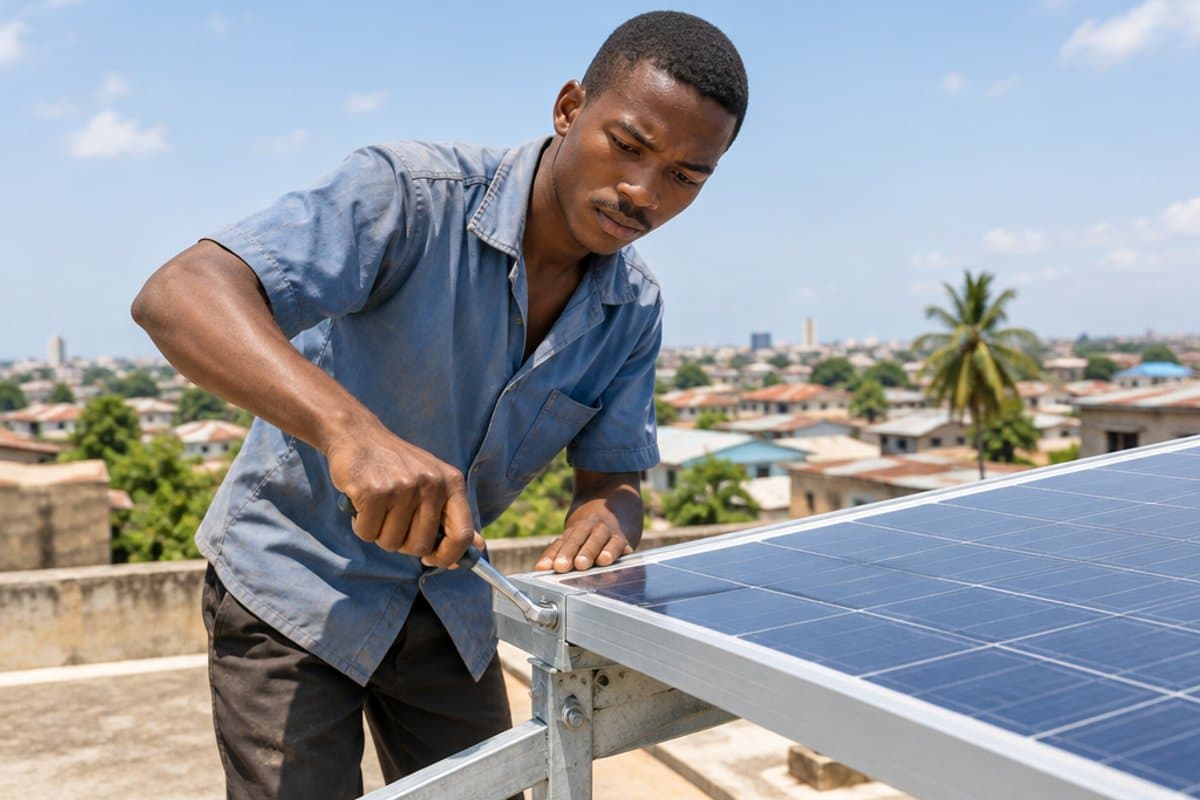 Powering the village with solar panels