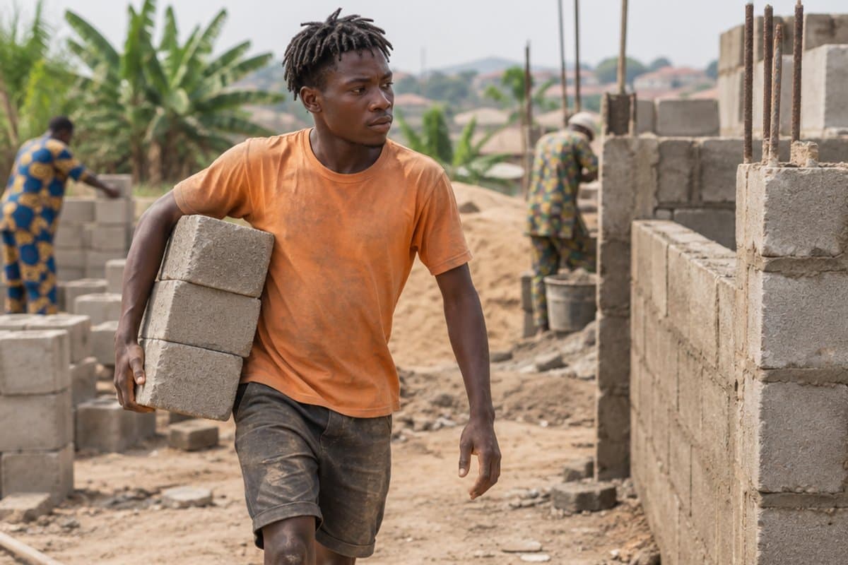Carrying blocks to build something lasting