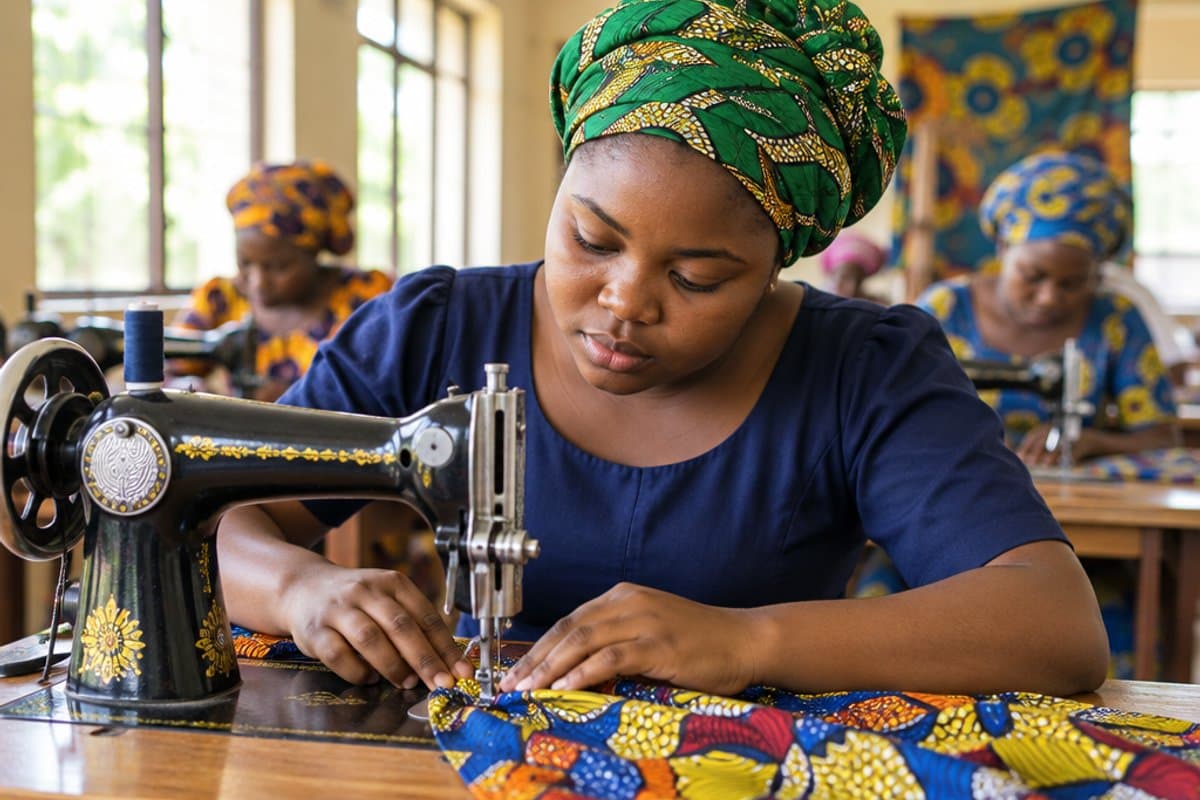 Stitching a future in tailoring class
