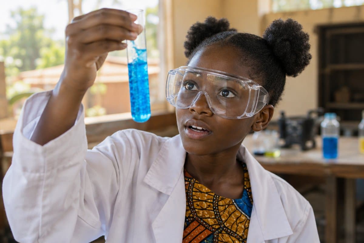 Wide-eyed wonder in the science lab