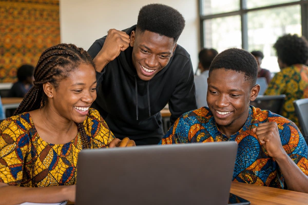 Celebrating a breakthrough in the coding challenge