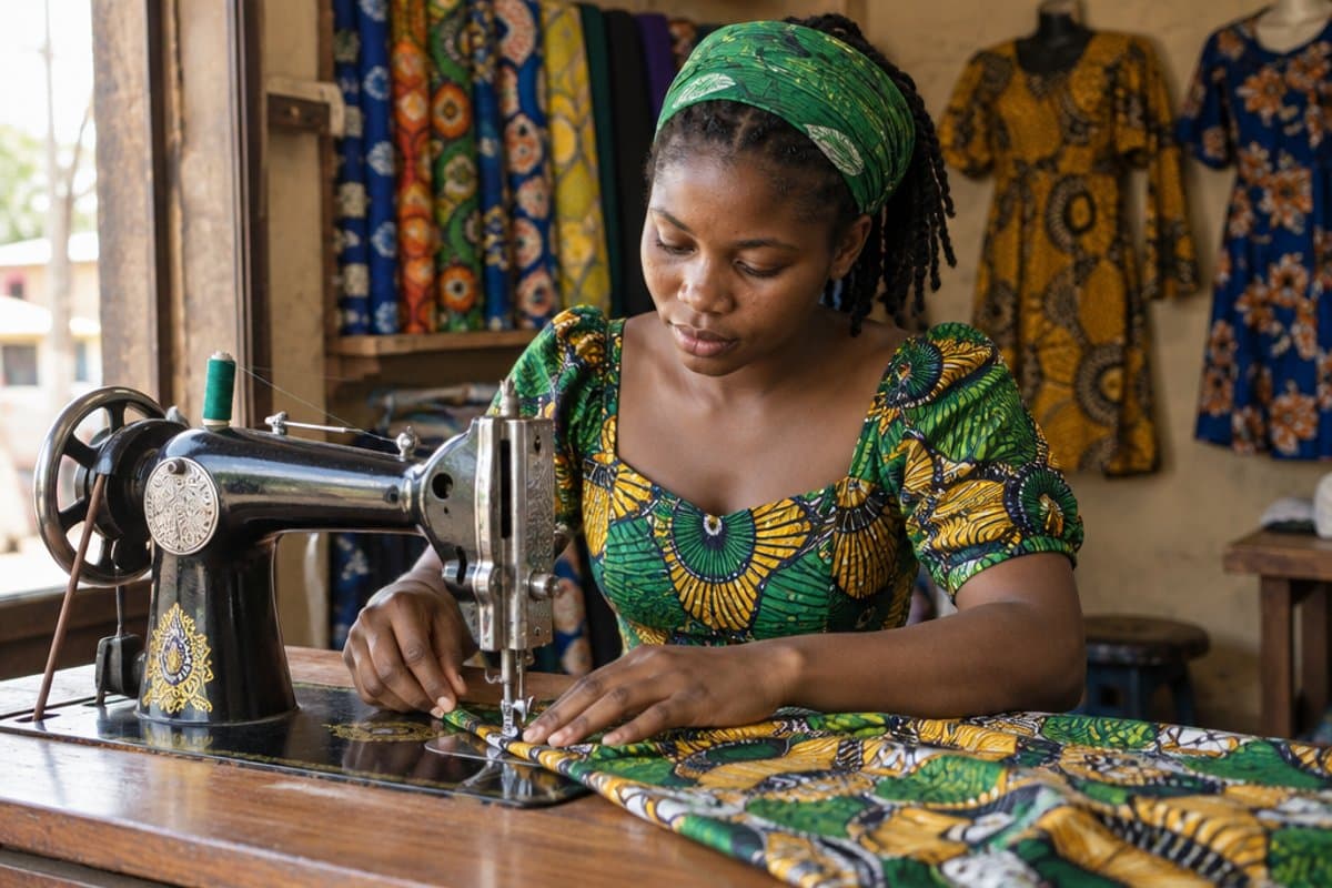 Running her own tailoring workshop