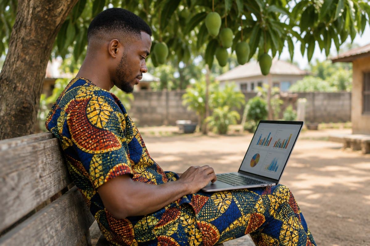 Reading the numbers under mango shade