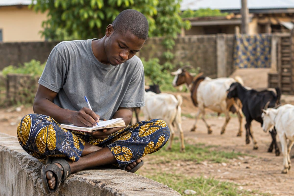 Jotting down the day's field notes