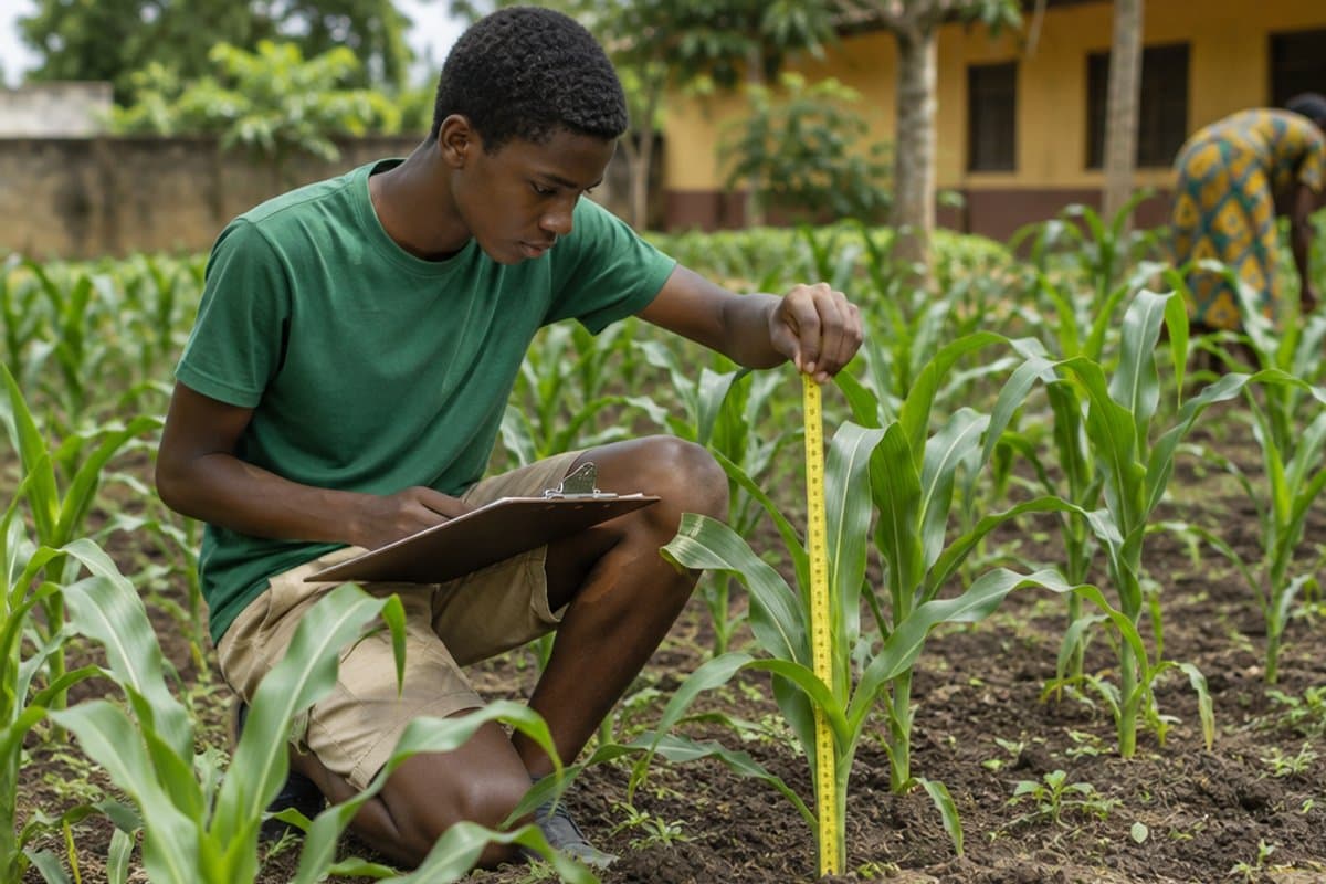 Measuring growth in the school garden