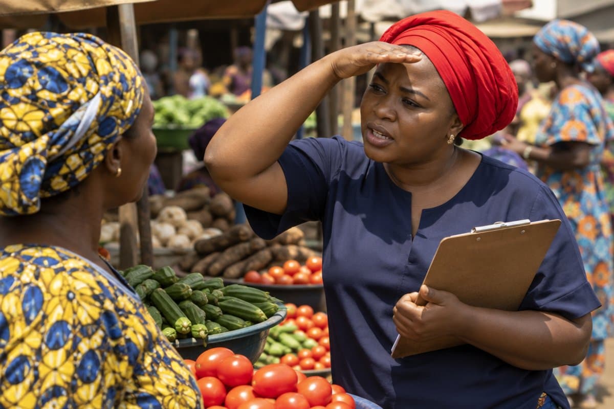 Tracking market prices stall by stall