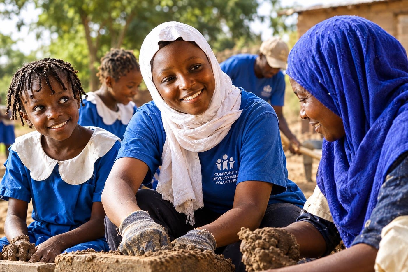 Cimentar Futuro volunteers mentoring Nigerian students
